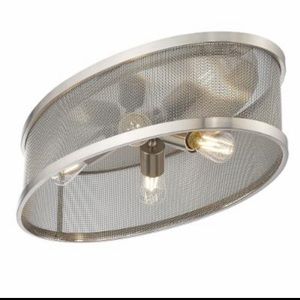 Golden Lighting Channing 24 In. 4-Light Pewter Flush Mount